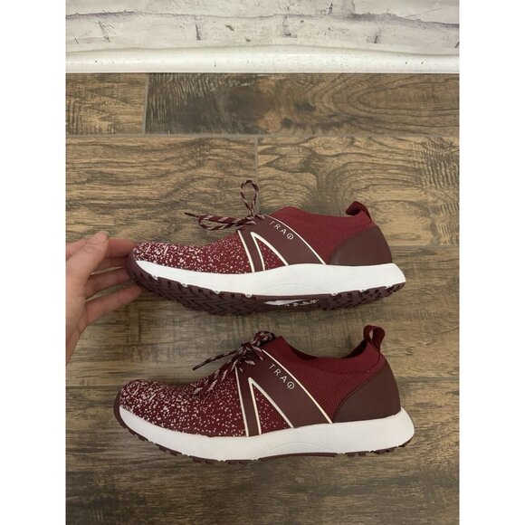 Traq By Alegria Qool Vino Multi Comfort Shoe Sneaker Size 39 / US 9 Red - Picture 8 of 10